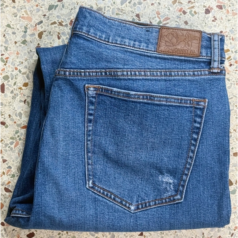 Johnny Was The Boyfriend Mid Rise Relaxed Fit Women's Embroidered Jeans Size 31 - Picture 16 of 16